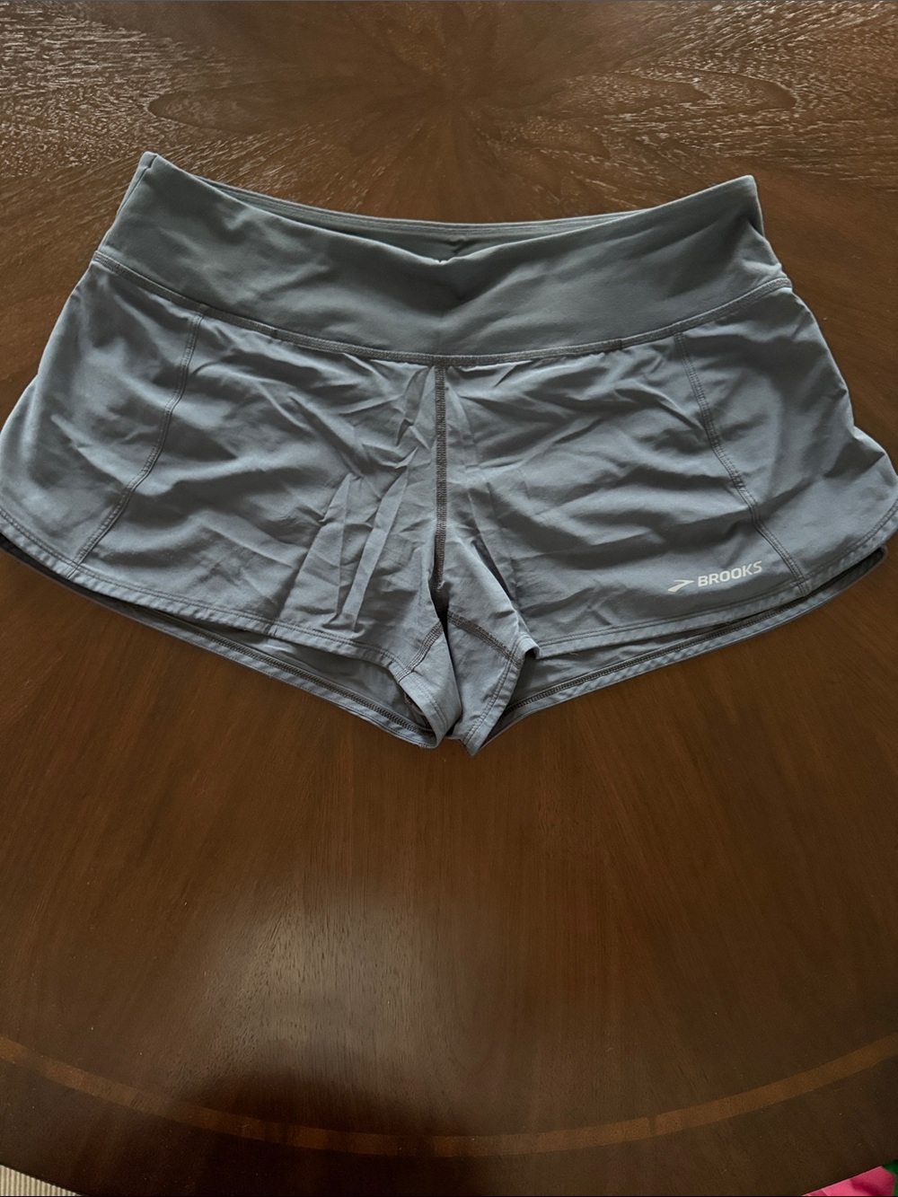 Brooks Women's Slate Gray Athletic Running Shorts with Liner